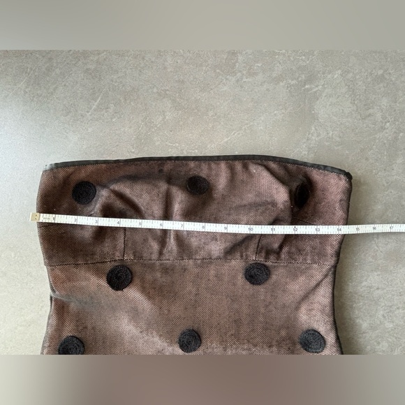 TOCCA Women’s Black Sleeveless Sheer Polka Dot Pattern Wool Blend Dress Size 4 - Picture 8 of 16